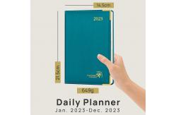 China Pacific Green Executive Daily Planner 2023 , Customization A5 Daily Schedule Planner supplier