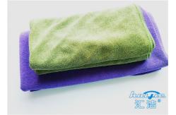 China Big Purple Weft-Knitted Resilient Microfiber Bath Towels For Home Use supplier