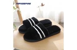 China CE Certificated Custom PVC Outsole Furry Slides Slippers supplier
