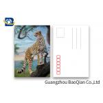 Customized Size 3D Lenticular Postcards Wild Animals Pattern Pictures UV Printing