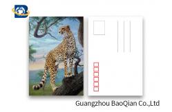 China Customized Size 3D Lenticular Postcards Wild Animals Pattern Pictures UV Printing supplier