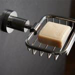Dry And Clean Wall Mounted Soap Dish Holders Polished Gold Drain Design for sale