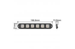 China 6LED Surface Mount Strobe Lights 18W LED Side Marker Lights IP67 supplier