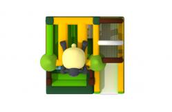 China Hand Printing Inflatable Combos Sheep Themed 6x5.5x4m Inflatable Bouncy Castle supplier