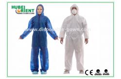 China Approved ISO/CE Hooded Disposable Protective Coverall With Elastic Wrist / Ankle / Waist supplier