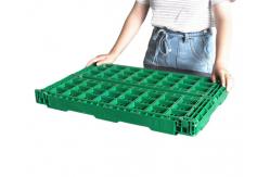 China Ventilated Folding Plastic Storage Crate Basket With Handles And Lids supplier