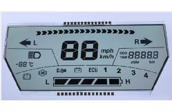 China Seven Segment LCD Module TN 6 Digit LCD Display Blue Backlight supplier