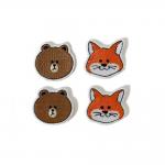 Animal Fox Logo Clothing Embroidered Patches For T Shirt Laser Cut Border for sale