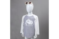 China Baseball Custom Tee Shirts 190gsm 100% Cotton Toddler Raglan Sleeve 16T supplier