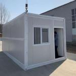 Grey White Folding Container House 50mm EPS Sandwich Panel Foldable House Container for sale