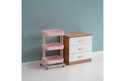 China ISO Rolling Organizer Cart 3 Tier Storage Trolley On Wheels supplier