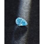 IGI Certified Fancy Vivid Blue Synthetic CVD Diamond Pear Shape 3.64ct for sale