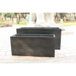Matte Rectangle Fiber Clay Planter With Drainage Holes