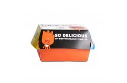 China Custom Biodegradable Kraft Burger Box Low MOQ Solution for Fast Food Packagin supplier