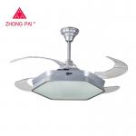 EMC Fast Speed 42 Dimmable Retractable Ceiling Fan Light With Collapsible Blades for sale