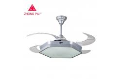 China EMC Fast Speed 42 Dimmable Retractable Ceiling Fan Light With Collapsible Blades supplier