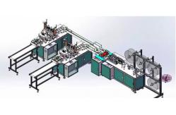 China 3 Ply Nonwoven Face Mask Making Machine High Capacity Easy Cleaning And Neat supplier