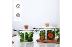 China Microwave Heating Transparent Borosilicate Glass Soup Pot supplier