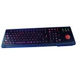 Turkish scrachproof illuminated ruggedized keyboard with numeric keypad , trackball for sale