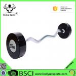 China Rubber Covering Fitness Equipment Barbells With Chromed Steel Handle for sale