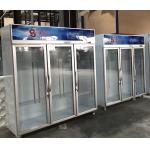 Easy Cleaning Commercial Display Refrigerator 1005L Three Door Display Fridge for sale