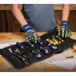 Comfortable Roll Up Tool Bag Black Roll Up Tool Pouch Medium Capacity for sale
