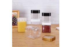 China Odorless Square Clear Plastic Containers 17.6oz Dried Fruit Scented Tea 1000pcs supplier