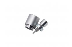 China Matte Silver Perfume Cap Aluminum Cylinder Bottle Lids Non Spill supplier