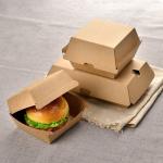 Customized Disposable Fast Food Grade Corrugated Paper Packaging Burger Box for sale