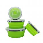 Leakproof Microwavable Collapsible Silicone Bento Lunch Box for sale