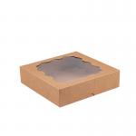 Sustainable White Paper Cake Box With Clear Window CMYK Pantone Color for sale