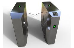 China Pedestrian 27cm Flap Barrier Turnstile Infrared Sensor Anti Trap Voice Prompt supplier