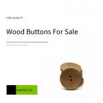 22L 24L Natural Wooden Buttons 2 Holes for sale