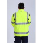 300D Oxford Hi Vis Trench Coat , 100% Polyester Class 3 Rain Jacket