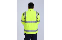 China 300D Oxford Hi Vis Trench Coat , 100% Polyester Class 3 Rain Jacket supplier