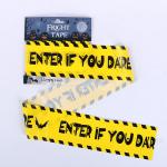 Halloween 0.025mm Enter If You Dare Tape 30ft Plastic Fright For Dacoration for sale