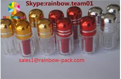 China Small sex  empty medicine bottles with aliminum foil cap , bullet shell casing supplier