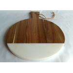Marble Acacia Wood Household Stone Placemats Paddle Shape