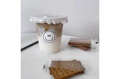 China 500ml PP Disposable Bubble Tea Cups With Straw Frosted Plastic Drink Cups supplier