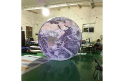 China Customized Logo Giant inflatable Balloon Flying Led Light Helium Inflatable Flag Balloon supplier