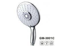 China Titanium Brushed Brass Hand Shower Spray Thumb Tab Chrome Hand Held Shower Head supplier