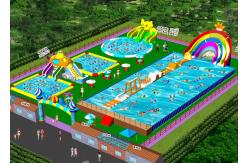 China Big Backyard Inflatable Water Park With Pool For Children 7 Years Old supplier