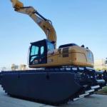 Floating Amphibious Excavator Pontoon Swamp Buggy Conversion Sany SY135 for sale