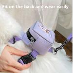 Print Mesh Cat Harness Backpack Leash Set Detachable Puppy Harness Pet Travel Hiking