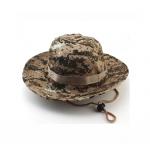 100% Cotton Fisherman Bucket Hat With Strings Plain Pattern Quick Dry