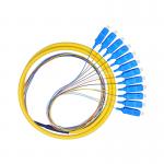 SC Single-Mode 12-Core Fiber Optic Cable APC/UPC Bundled Pigtail G652D 1.2M Customized for sale