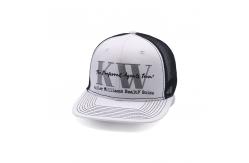 China Charcoal White Mesh Back 5 Panel Trucker Cap Female Snapback Hat supplier