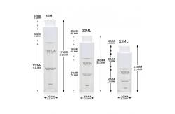 China Airless PET Plastic Bottle 15ml 30ml 50ml Transparent Round Shape supplier