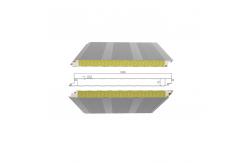 China 100mm Rockwool Sandwich Panel For Wall Building Warehouse Roofing Wall And Roof supplier