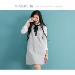 fashion high collar  chiffon shirt with cotton shoulder-straps for sale